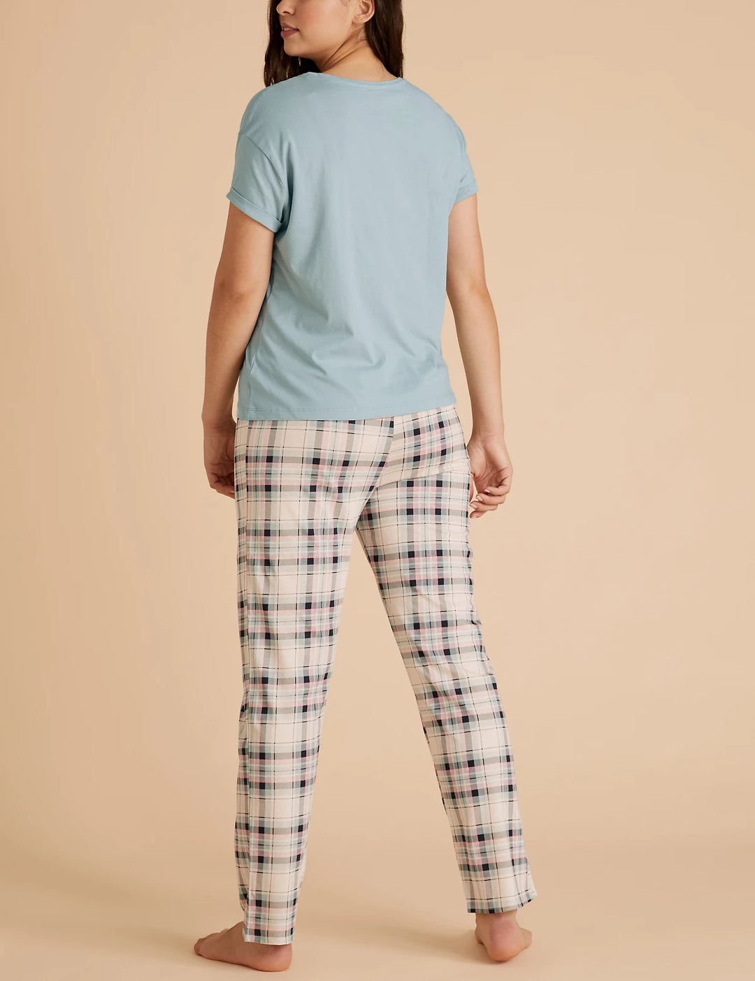 M&S Ladies S/S Night Suit Top Pajama T37/4432F