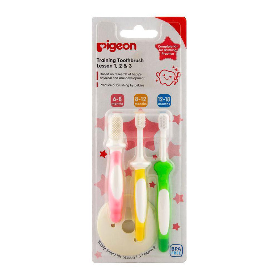 Pigeon Baby Training Tooth Brush Lesson 1,2,3 K826 (A)