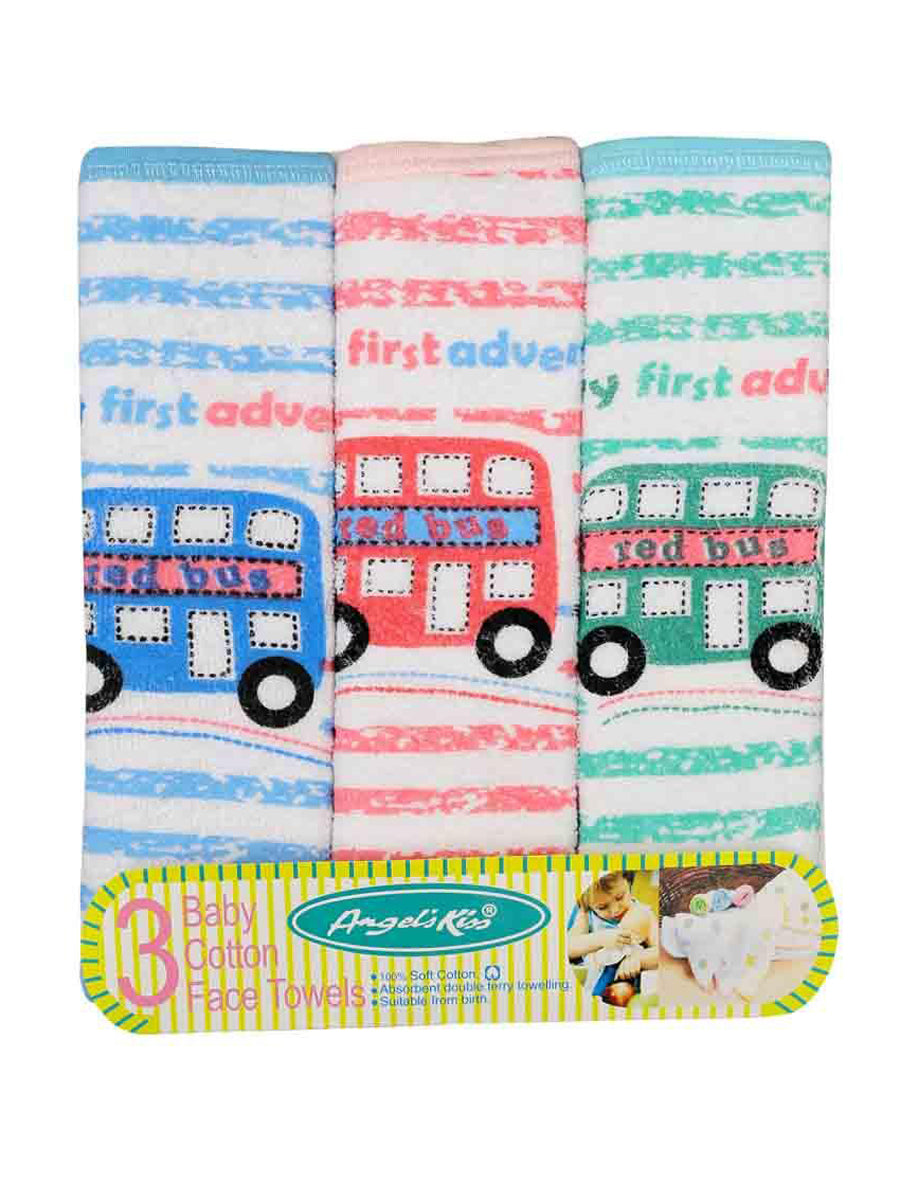 Angels Kiss Baby Cotton Face Towel Pack Of 3