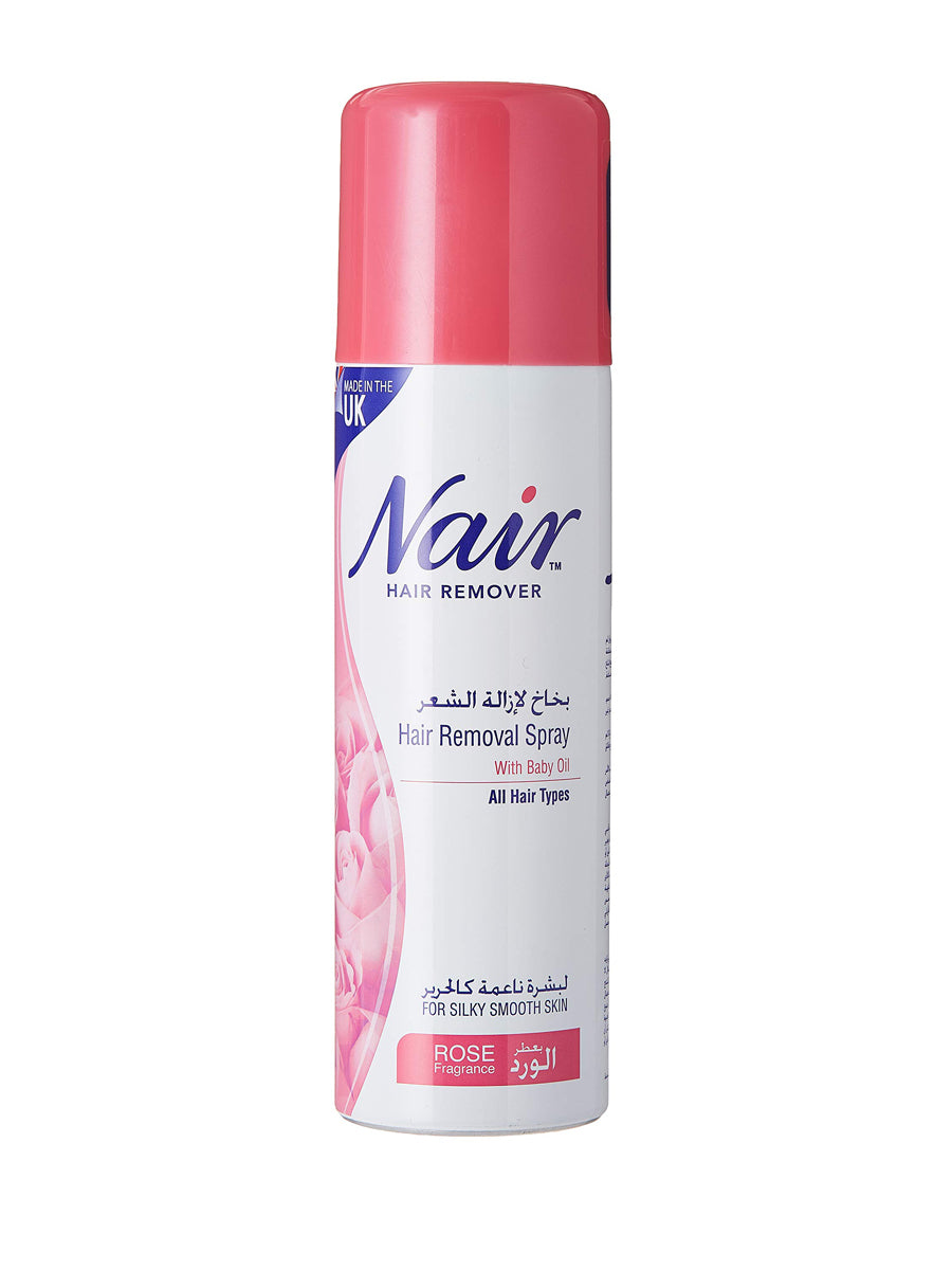 NAIR HAIR REMOVER SPRAY WITH BABY OIL ROSE FRAGRANCE 200ML