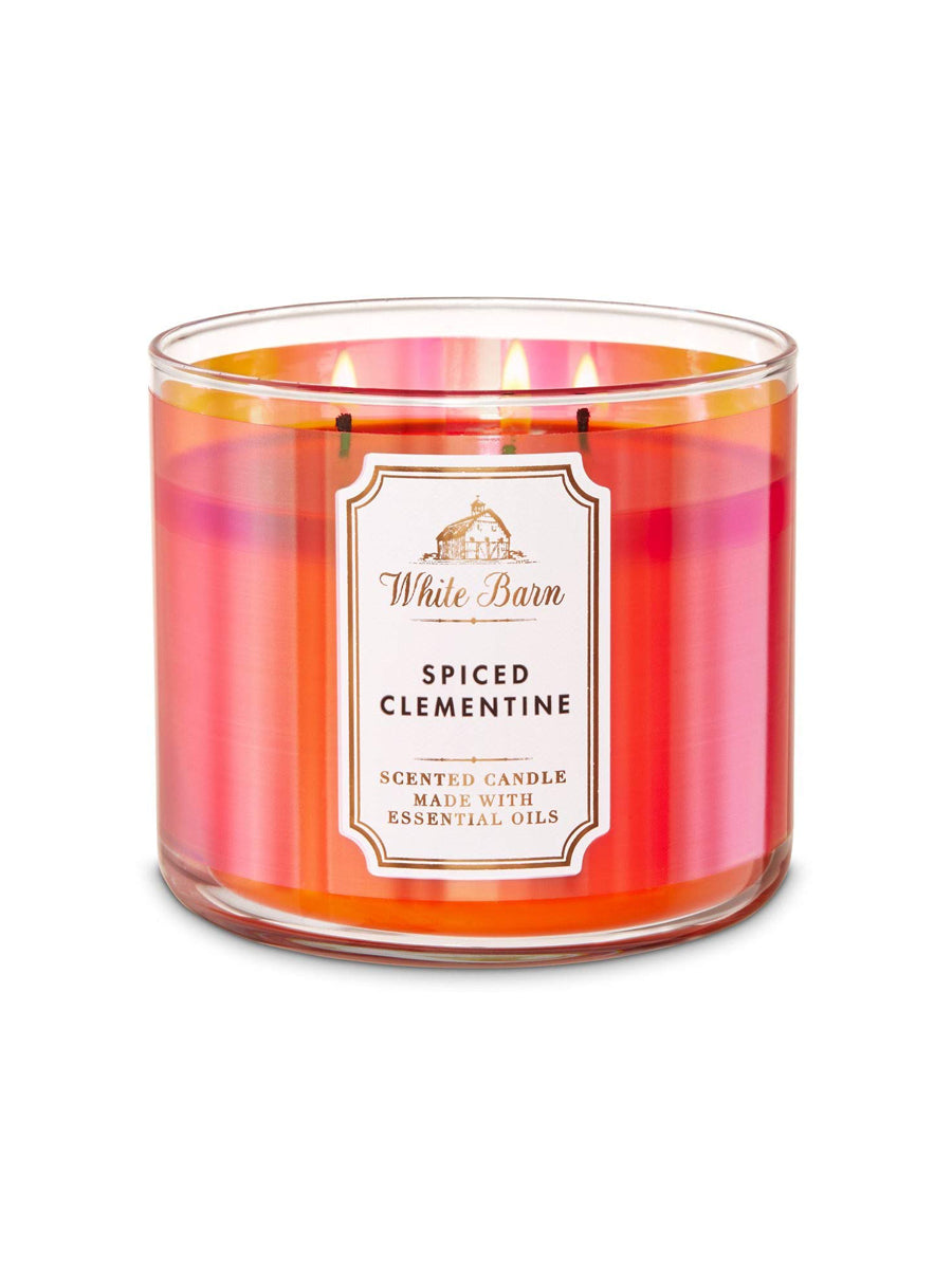 Bath & Body Works White Barn Spiced Clementine Candle 411G