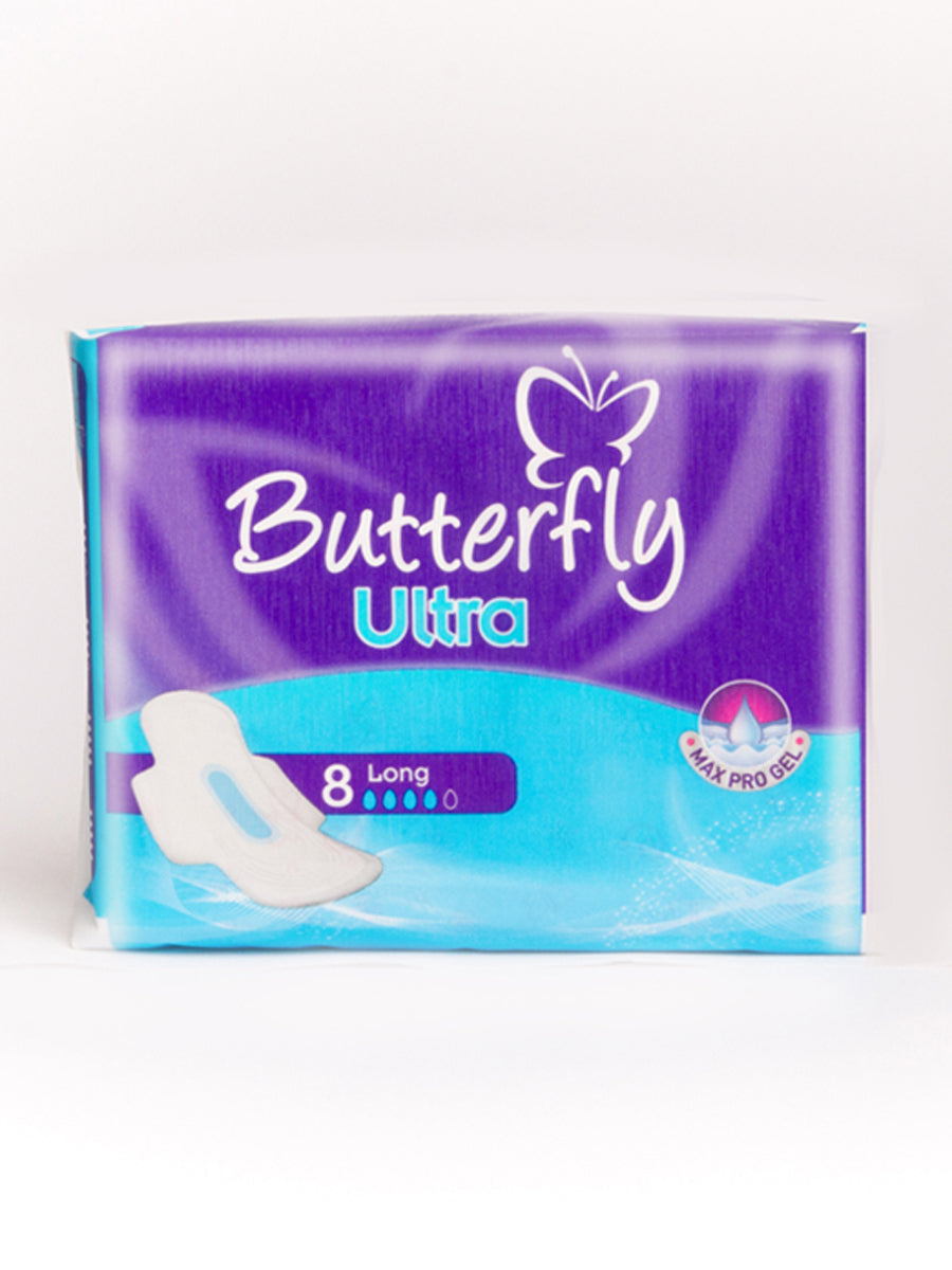 Butterfly Ultra Individually Wrapped 8 Large (huge absorb gel)