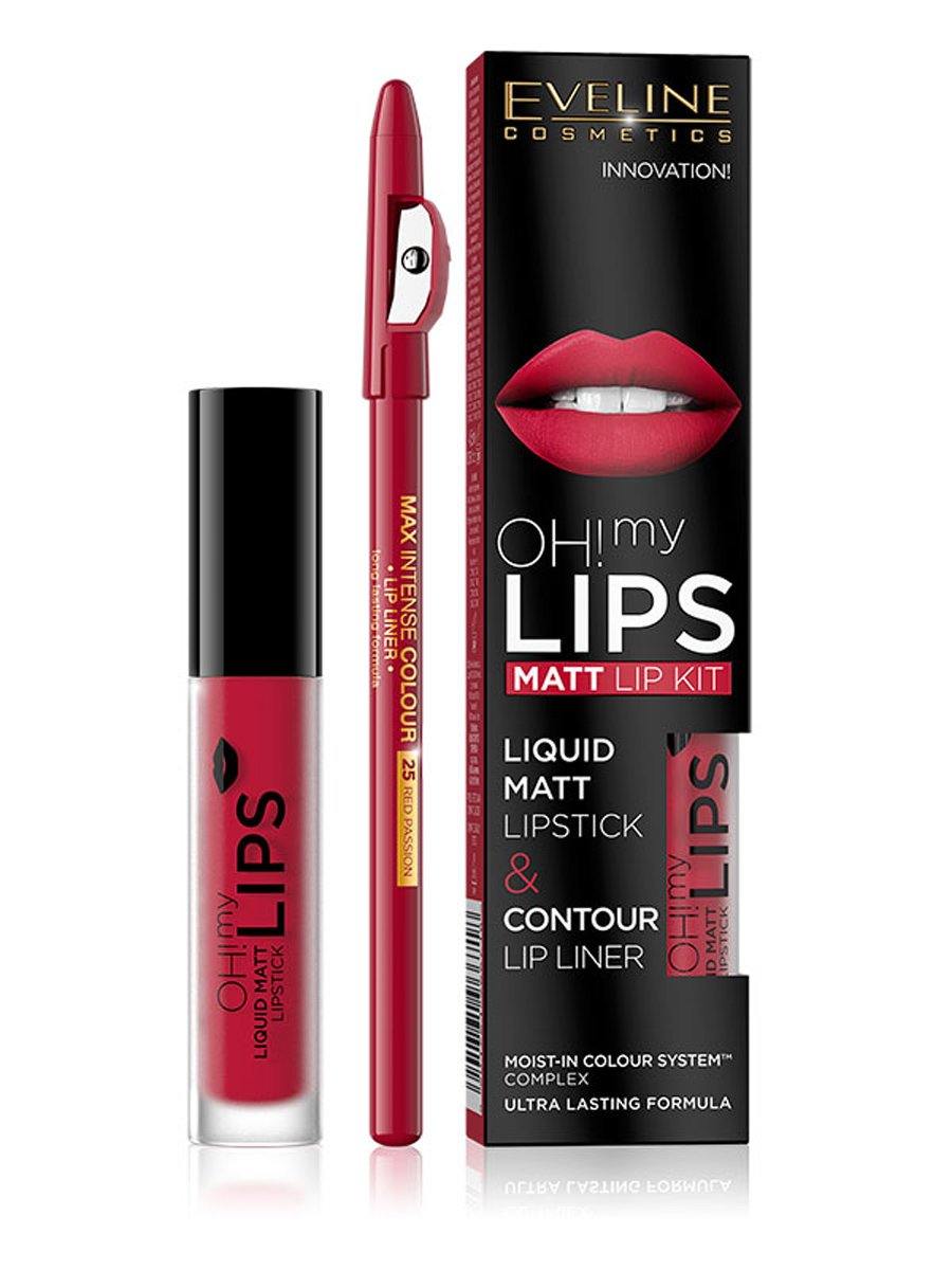 Eveline OH Lips Liquid Matt Lipstick & Lineriner 05