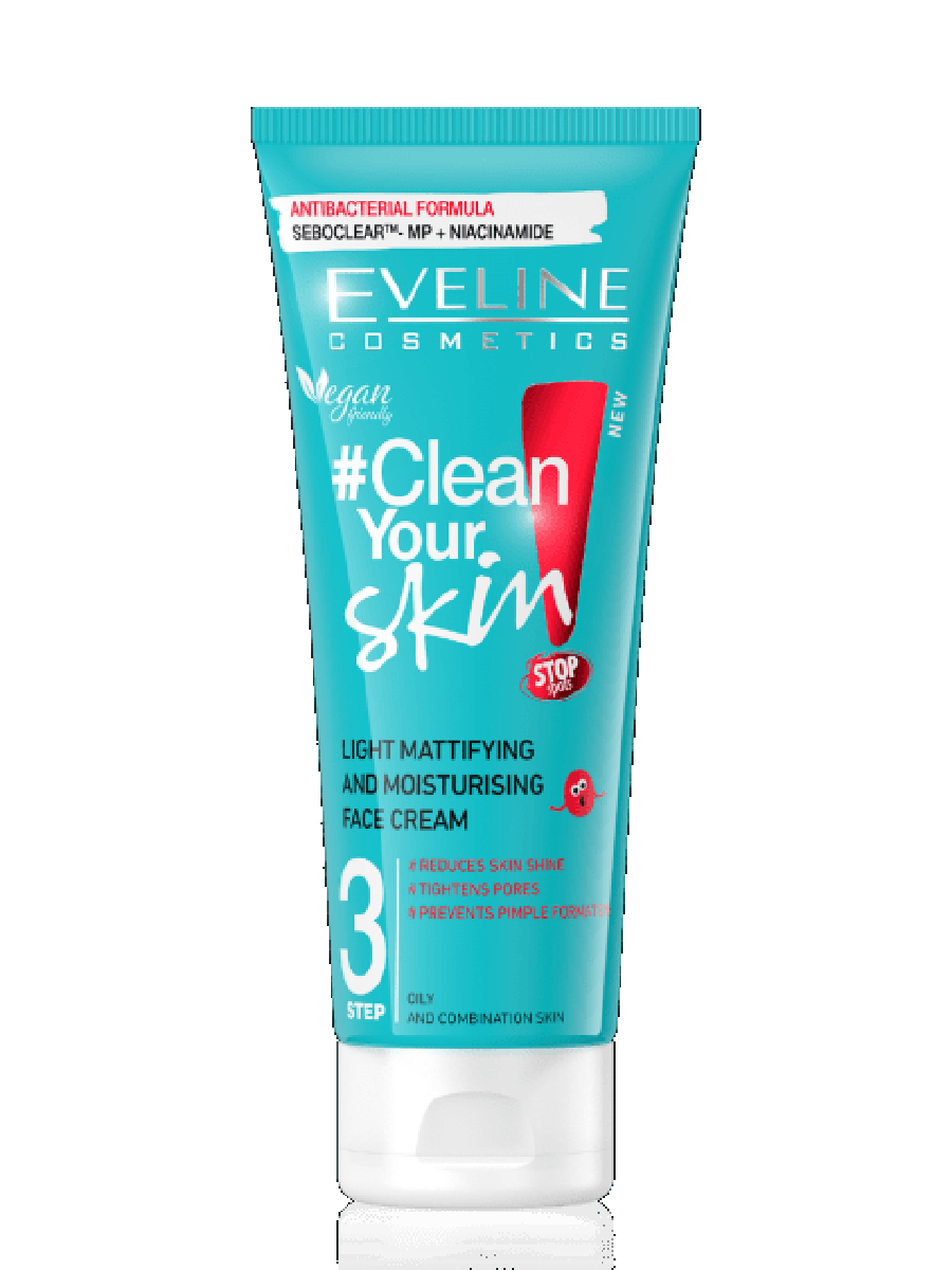 Eveline Clean Your Skin Light Mattifying & Moist Face Cream 75m