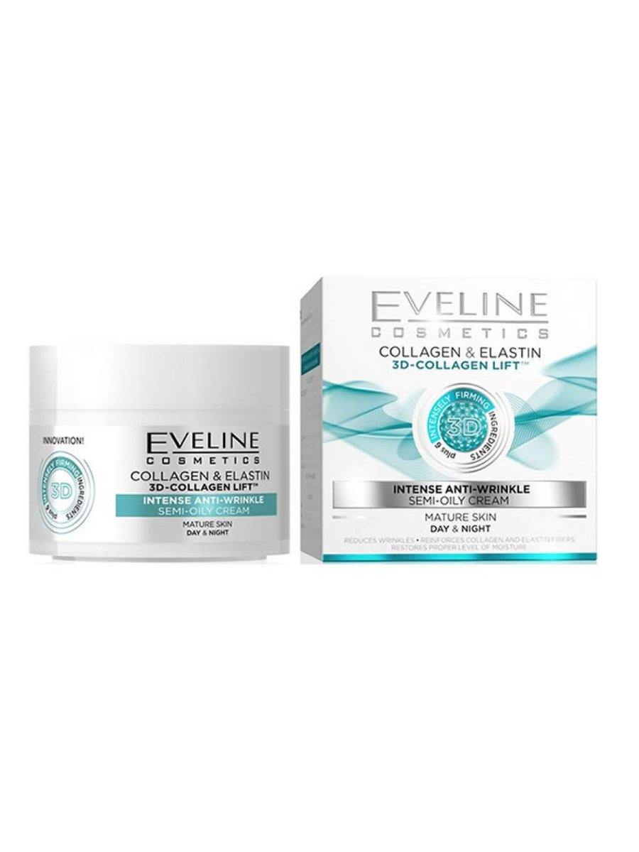Eveline Collagen & Elastin 3D Intense Anti Wrinkle Semi-Oil Cream 50ml