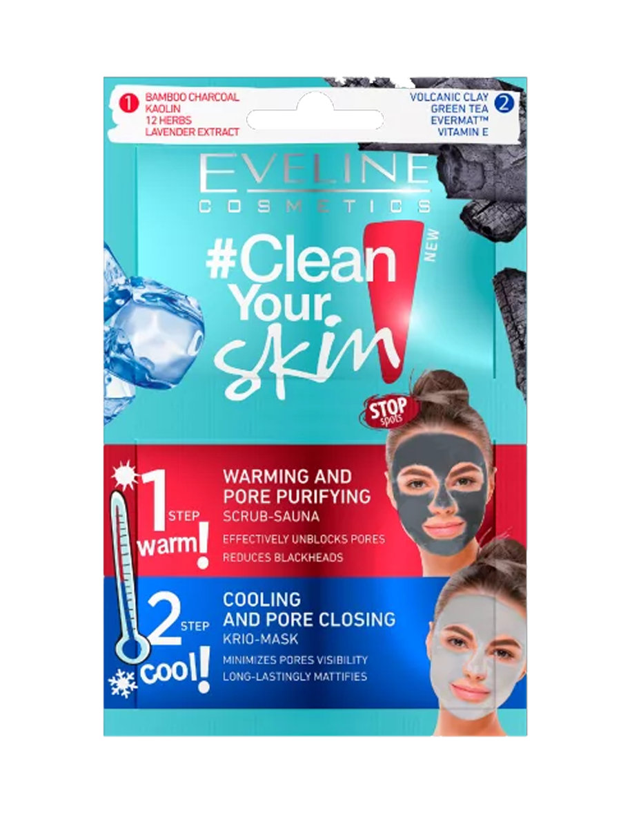 Eveline Clean Your Skin Warming And Cooling Mask 2*5ml