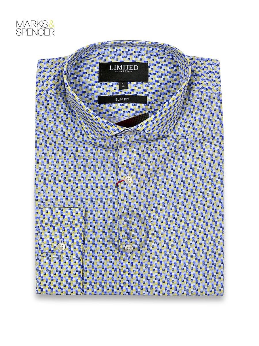 M&S Slim Fit Geometric Print Shirt T11/0545Y