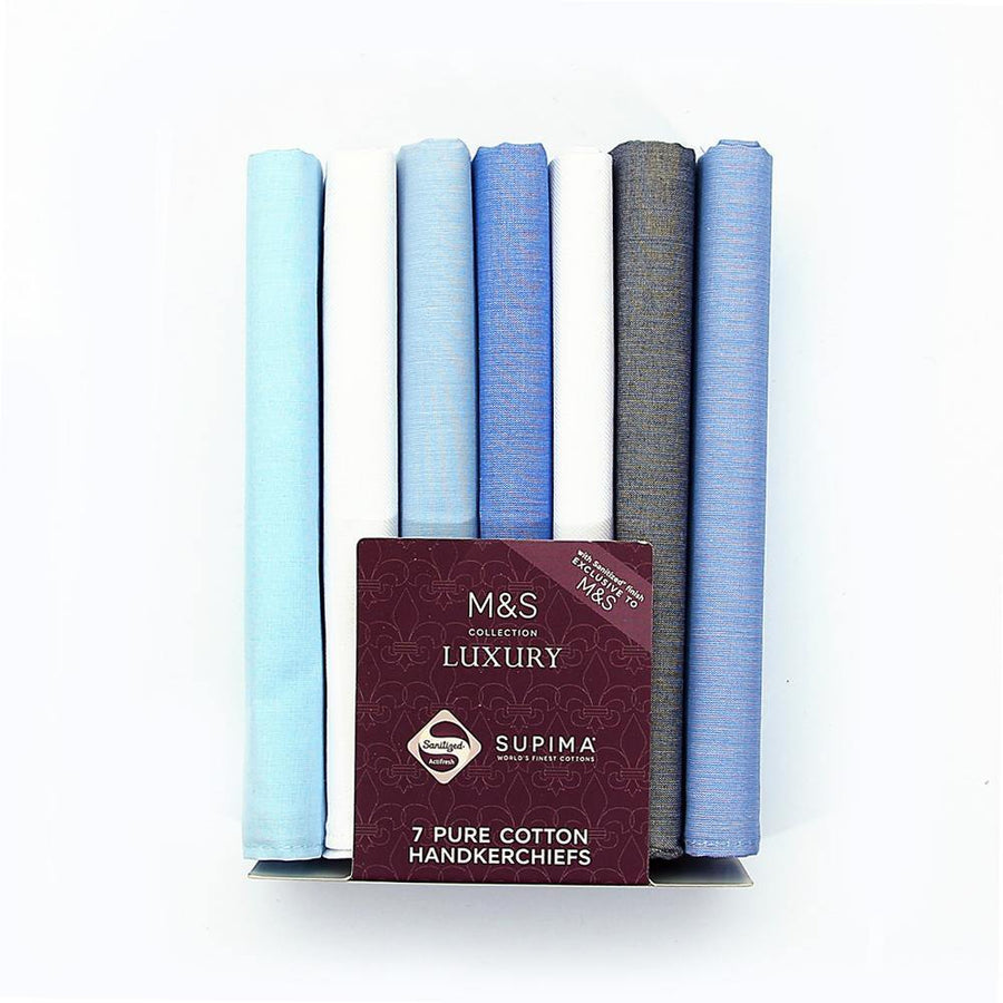 M&S Men Handkerchief 7 Pk T09/9630M