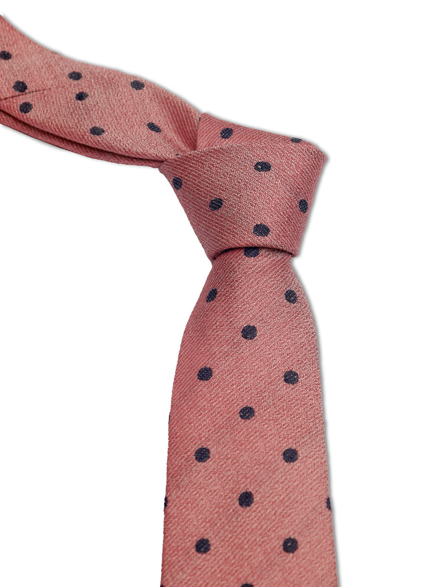 TM Lewin Mens (80%Silk 20% Wool) Dotted Tie 64598