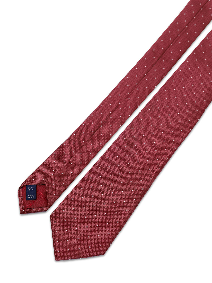 TM Lewin Mens Pure Silk Dotted Tie 64543