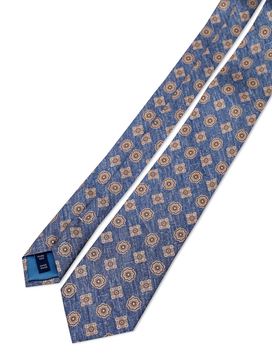 TM Lewin Mens Pure Silk Printed Florel Tie 64607