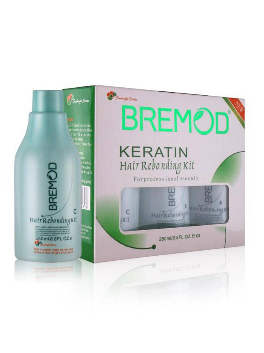 Bremod Keratin Hair Rebonding Kit 250ml x 3