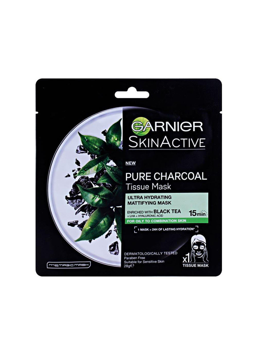 Garnier Pure Charcol Tissue Mask Black Tea 28g